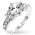 Avera Simplicity Engagement Ring in Sterling Silver by Avera Group