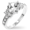 Avera Simplicity Engagement Ring in Sterling Silver by Avera Group