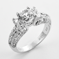 Avera Brilliant Engagement Ring In Sterling Silver by Avera Group