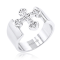 Avera Sterling Silver Cross Band Ring - Elegant Minimalist Jewelry by Avera Group