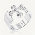 Avera Sterling Silver Cross Band Ring - Elegant Minimalist Jewelry by Avera Group