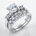 Avera Timeless Elegance Classic Wedding Set in Sterling Silver by Avera Group