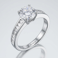 Avera Radiant Brilliance Cubic Zircon Engagement Ring 5 / Silver by Avera Group