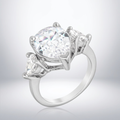Avera Cubic Zirconia Pear Triplet Ring in Sterling Silver by Avera Group