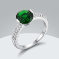 Avera Dannicka Engagement Ring In Radiant Silver Finish by Avera Group