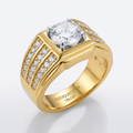 Avera Rock Solid Cubic Zirconia Ring in 18k Gold Plated Finish by Avera Group