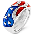 Avera Patriot Ring 5 Multi-Tone Statement Band by Avera Group