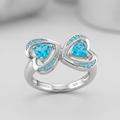 Avera Mirro Hearts Ring In Turquoise And Aqua by Avera Group