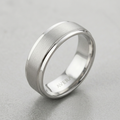 Avera Classic Matte 6 MM Wedding Band in Silver by Avera Group