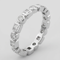Avera Eternity Stackable Band In Polished Silver by Avera Group