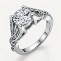 Avera Brilliant Twist Engagement Ring in Sterling Silver by Avera Group