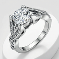 Avera Brilliant Twist Engagement Ring in Sterling Silver by Avera Group