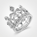 Avera Cubic Zirconia Crown Eternity Ring in Sterling Silver by Avera Group