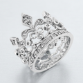Avera Cubic Zirconia Crown Eternity Ring in Sterling Silver by Avera Group