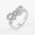Avera Ribbon Shoelace Fashion Ring in Silver Tone by Avera Group