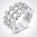 Avera Tie Contemporary Ring In Polished Sterling Silver by Avera Group