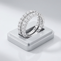 Avera Delicate Eternity Stackable Ring Set in Silver by Avera Group