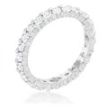 Avera Fitzgerald Cubic Zirconia Eternity Band Ring 5 / Silver by Avera Group