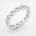 Avera Linked Bezel Eternity Band in Polished Silver by Avera Group