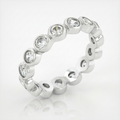 Avera Linked Bezel Eternity Band in Polished Silver by Avera Group