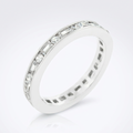 Avera Alternating Cubic Zirconia Eternity Band in Silver by Avera Group