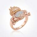 Avera Cubic Zirconia Frog Prince Eternity Ring Size 5 by Avera Group