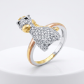 Avera Cubic Zirconia Giraffe Ring in Multi-Tone Finish by Avera Group
