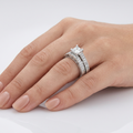 Avera Princess Cut Filigree Bridal Ring Set in Sterling Silver by Avera Group