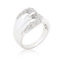 Avera Simple Cubic Zirconia Belt Ring in Polished Silver by Avera Group