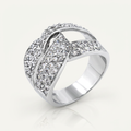 Avera Cubic Zirconia Knot Ring in Polished Silver by Avera Group