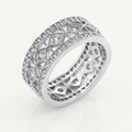 Avera Simple Classic Cubic Zirconia Band in Sterling Silver by Avera Group