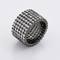 Avera Wide Pave Cubic Zirconia Ring In Black Finish by Avera Group