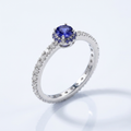 Avera Simple Eternity Band With Tanzanite Purple Crown by Avera Group
