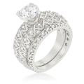 Avera Unique Wedding Set Petite Eternity Ring in Silver by Avera Group