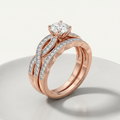 Avera Infinity Twist Bridal Set In Rose Gold Tone by Avera Group