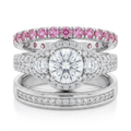 Avera Fancy Wedding Set 5 / Silver Stackable Ring Collection by Avera Group