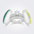 Avera Graduated Wedding Set 5 / Silver Eternity Band Collection by Avera Group