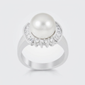 Avera Timeless Radiance Elegant Bridal Ring Size 5 in Silver by Avera Group