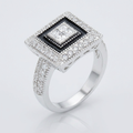 Avera Shira 0.7ct Cubic Zirconia Antique Style Ring in Silver by Avera Group