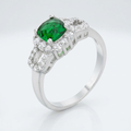 Avera Liz 1.1ct Emerald Cut Cubic Zirconia Classic Ring by Avera Group
