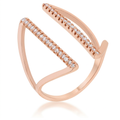 Avera Jena 0.2ct Cubic Zirconia Delicate Parallel Ring by Avera Group