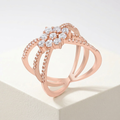 Avera Mindy 0.8ct Cubic Zirconia Delicate Triple Wrap Ring by Avera Group