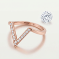 Avera Michelle 0.2ct Cubic Zirconia Delicate V-Shape Ring by Avera Group