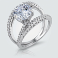 Avera Girana 3ct Cubic Zirconia Contemporary Statement Ring by Avera Group
