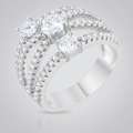 Avera Beatrice 1.8ct Cubic Zirconia Statement Ring in Silver by Avera Group