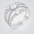 Avera Beatrice 1.8ct Cubic Zirconia Statement Ring in Silver by Avera Group