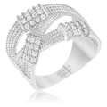 Avera Peyton 0.36ct Cubic Zirconia Wide Cable Statement Ring by Avera Group