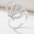 Avera Bea 0.4ct Cubic Zirconia Pave Butterfly Ring in Silver by Avera Group