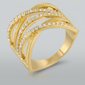 Avera Greta 0.57ct Cubic Zirconia Wide Cocktail Cable Ring by Avera Group