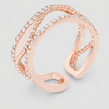 Avera Marina 0.5ct Cubic Zirconia Abstract Cuff Ring by Avera Group